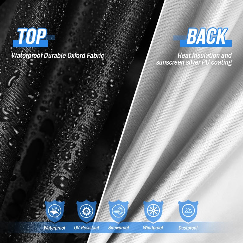 POMER Pool Table Cover - 102 inch Waterproof Table Cover for 8 Foot Snooker Billiard Tables Dustproof 7/8/9 FT Billiard Table Cover - 102x53x32 inch - Image 4